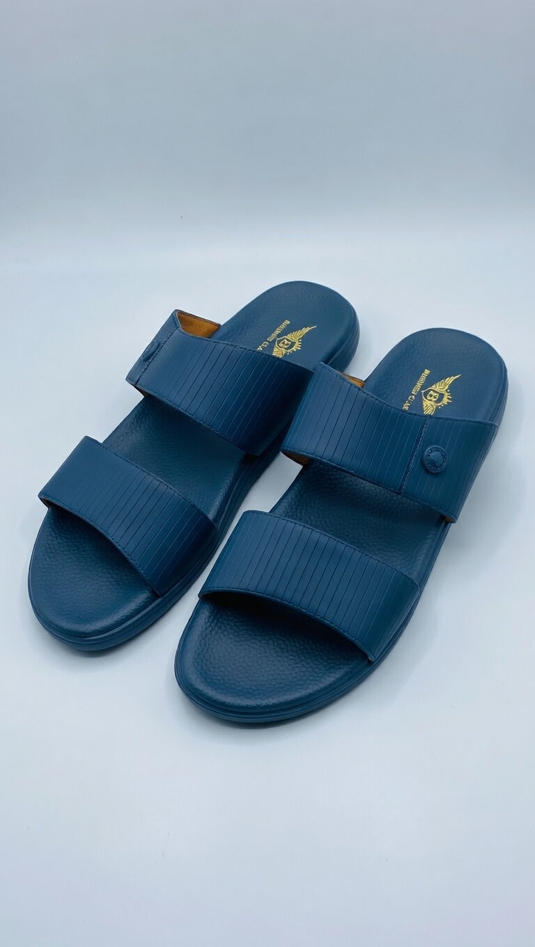 Sandale Double Bride Bleu Profond