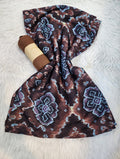 Tissus 2 pièces Ikat Floral - Brun & Violet